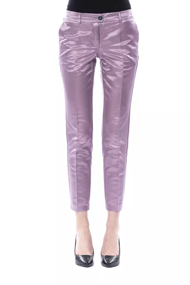 BYBLOS Purple Cotton Women Pants BYBLOS