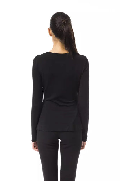 BYBLOS Black Viscose Women Top BYBLOS