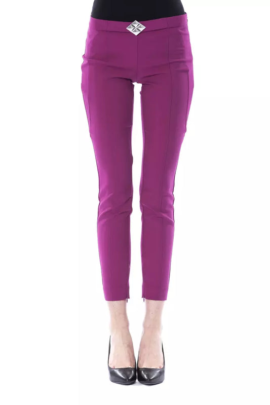 BYBLOS Purple Polyester Women Pants BYBLOS