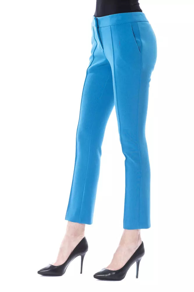 BYBLOS Light Blue Polyester Women Pant BYBLOS