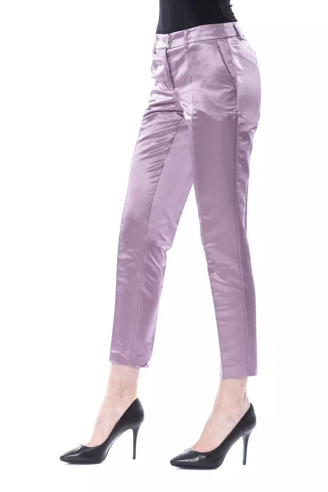 BYBLOS Purple Cotton Women Pants BYBLOS