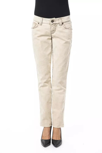 BYBLOS Beige Cotton Women Jeans BYBLOS