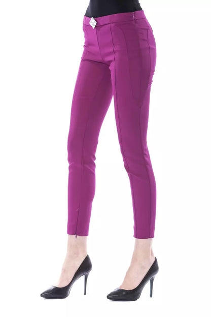 BYBLOS Purple Polyester Women Pants BYBLOS