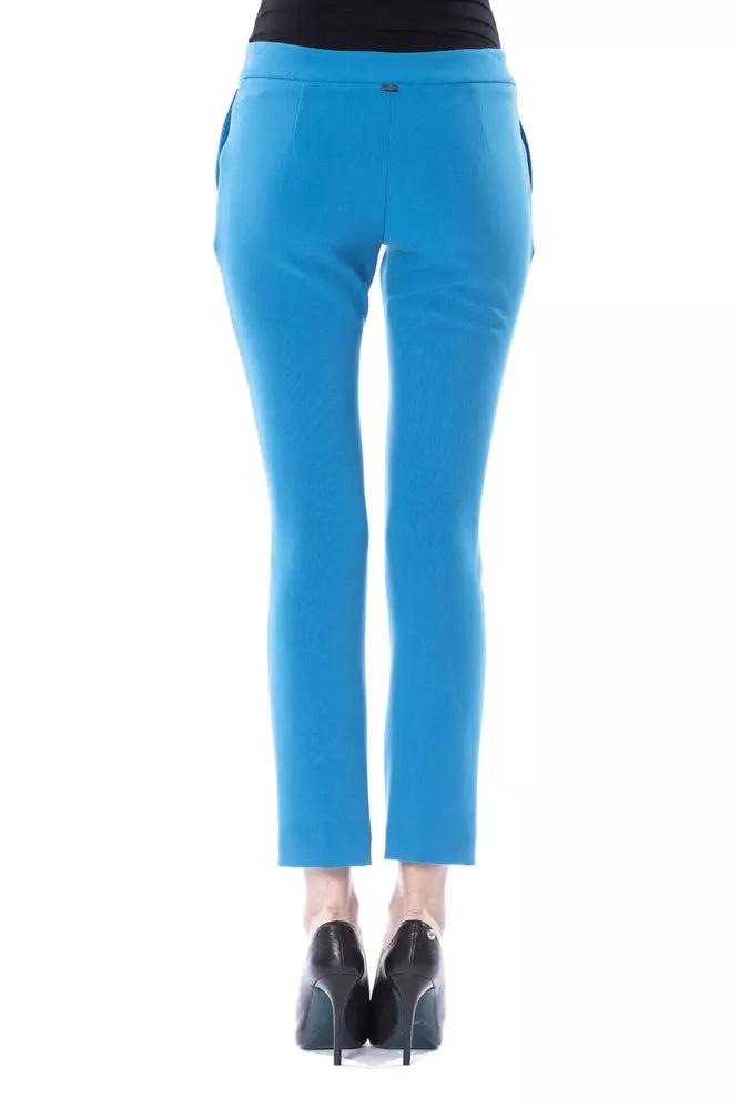 BYBLOS Light Blue Polyester Women Pant BYBLOS