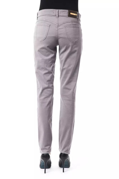 BYBLOS Gray Cotton Women Pants BYBLOS