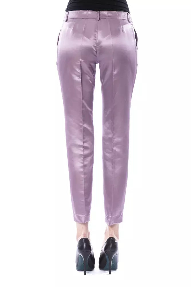 BYBLOS Purple Cotton Women Pants BYBLOS