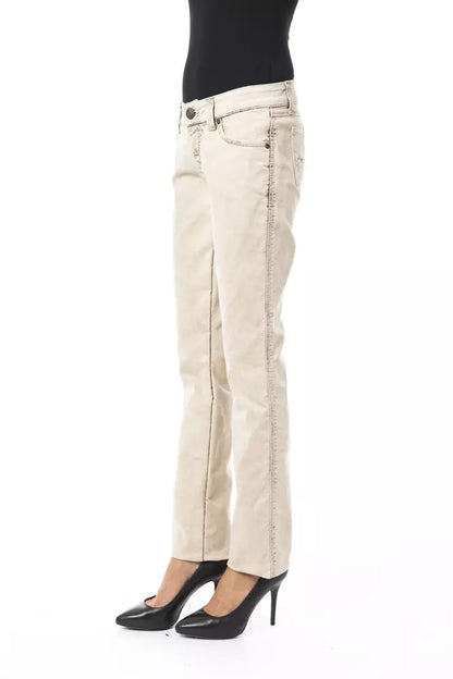 BYBLOS Beige Cotton Women Jeans BYBLOS