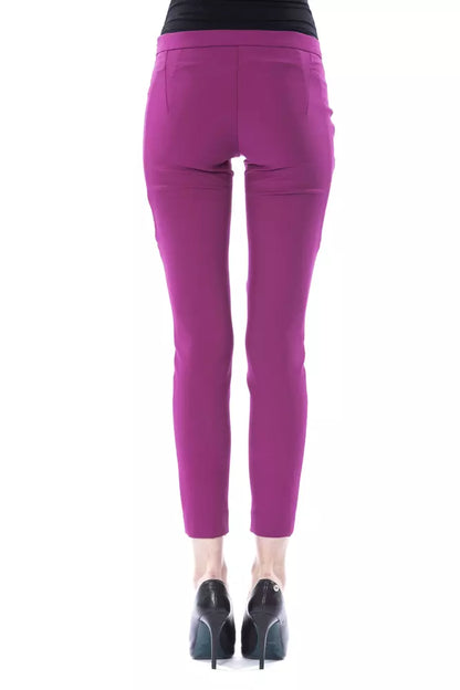 BYBLOS Purple Polyester Women Pants BYBLOS