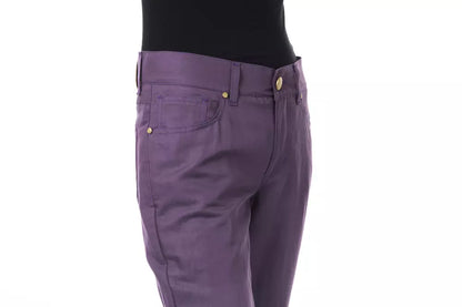 BYBLOS Purple Cotton Women Pant BYBLOS