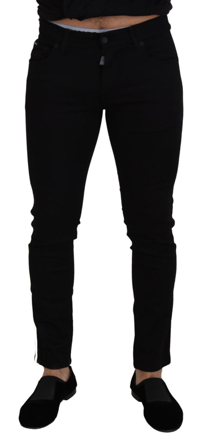 Dolce & Gabbana Elegant Black Slim Fit Denim Pants Dolce & Gabbana