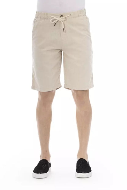 Baldinini Trend Beige Cotton Men Short Baldinini Trend