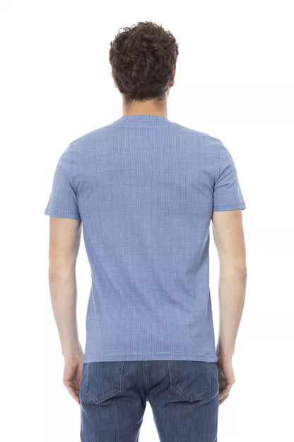 Baldinini Trend Light Blue Cotton Men T-Shirt Baldinini Trend