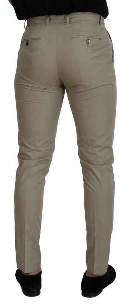 Dolce & Gabbana Stunning Beige Italian Cotton Trousers Dolce & Gabbana