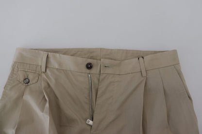 Dolce & Gabbana Stunning Beige Italian Cotton Trousers Dolce & Gabbana