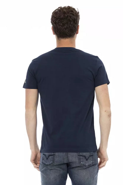 Trussardi Action Blue Cotton Men T-Shirt Trussardi Action