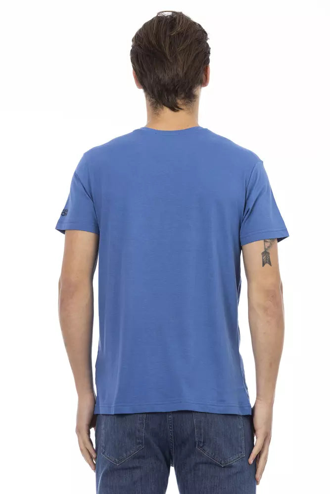 Trussardi Action Blue Cotton Men T-Shirt