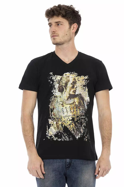 Trussardi Action Black Cotton Men T-Shirt Trussardi Action