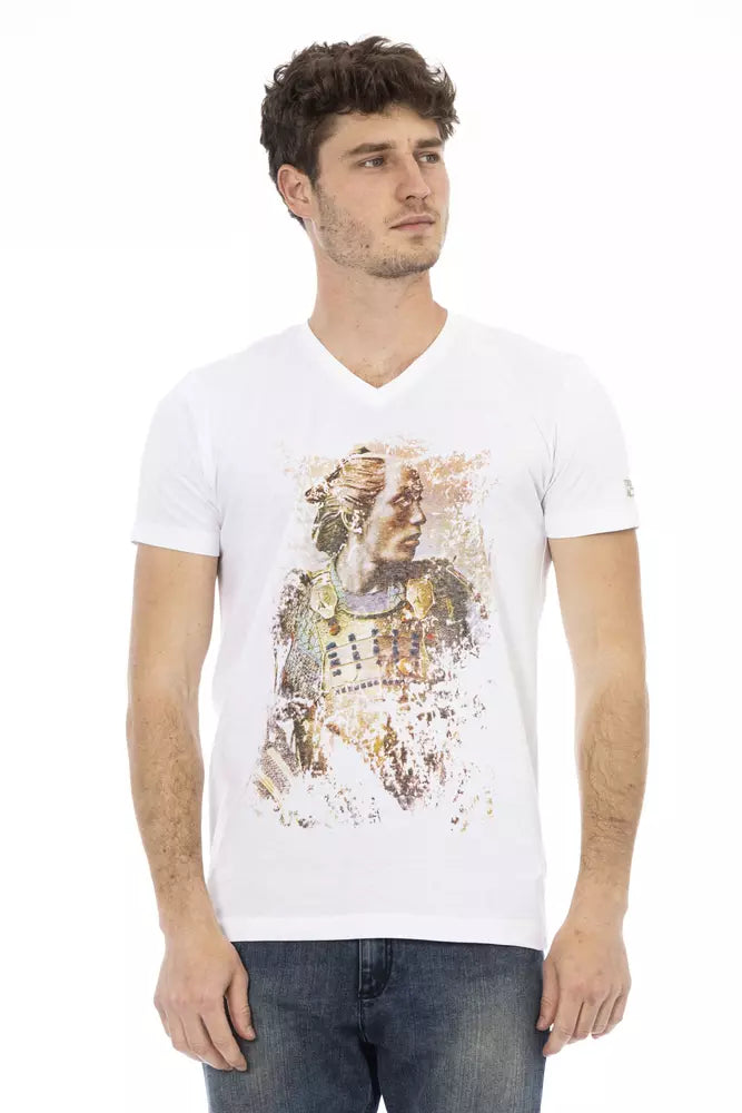 Trussardi Action White Cotton Men T-Shirt Trussardi Action