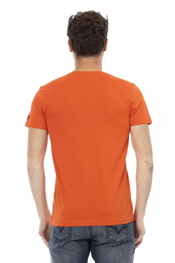 Trussardi Action Red Cotton Men T-Shirt Trussardi Action