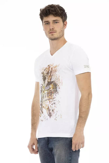 Trussardi Action White Cotton Men T-Shirt Trussardi Action