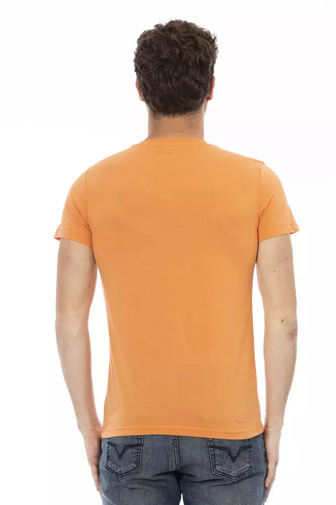 Trussardi Action Orange Cotton Men T-Shirt Trussardi Action