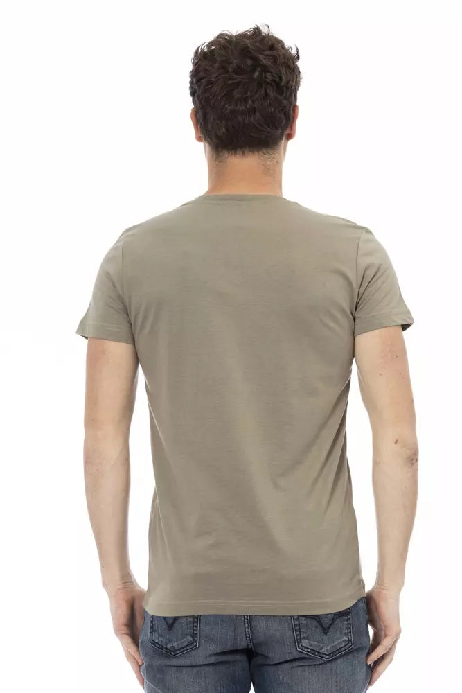 Trussardi Action Brown Cotton Men T-Shirt Trussardi Action