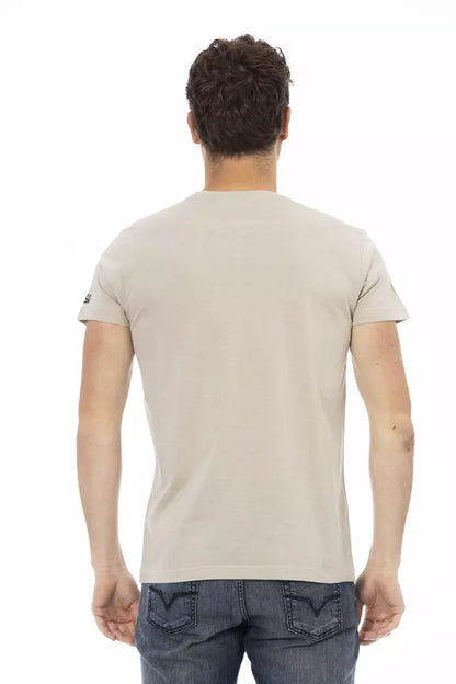 Trussardi Action Beige Cotton Men T-Shirt Trussardi Action