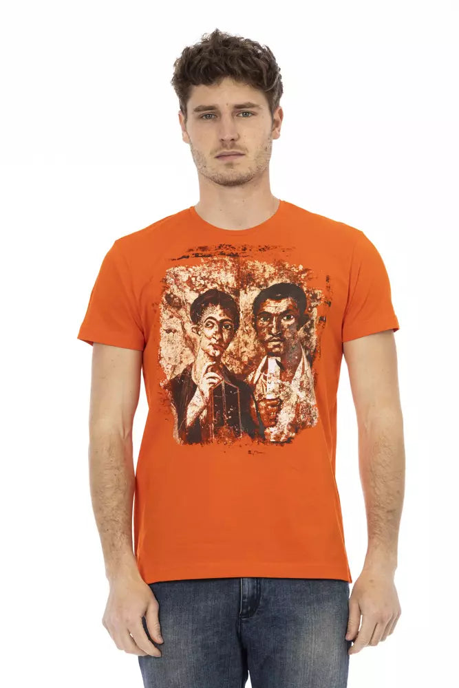 Trussardi Action Orange Cotton Men T-Shirt Trussardi Action