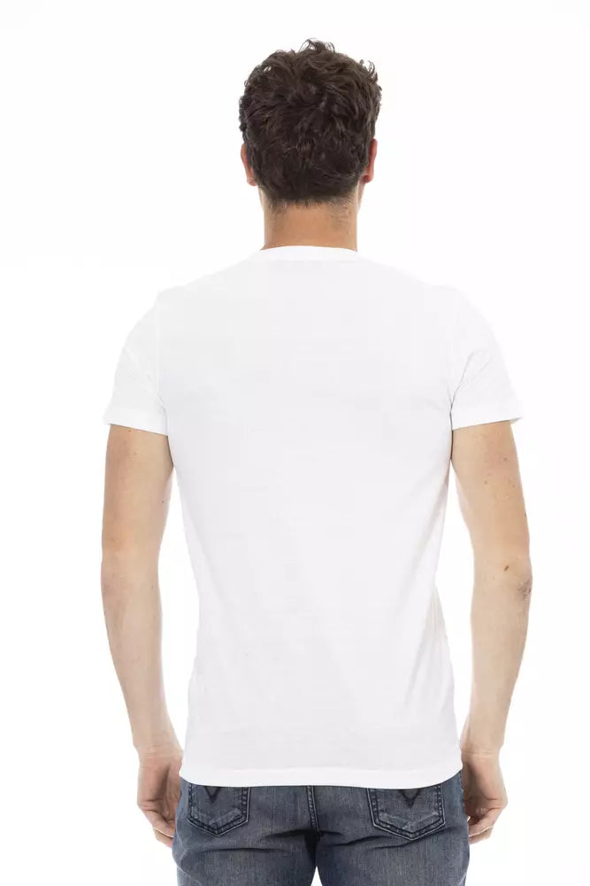 Trussardi Action White Cotton Men T-Shirt Trussardi Action