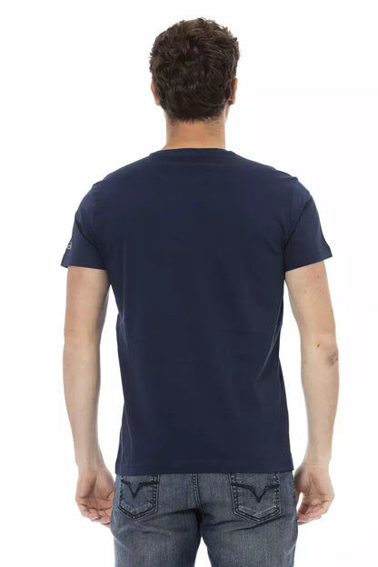 Trussardi Action Blue Cotton Men T-Shirt Trussardi Action