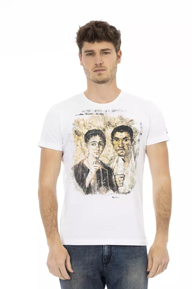 Trussardi Action White Cotton Men TShirt