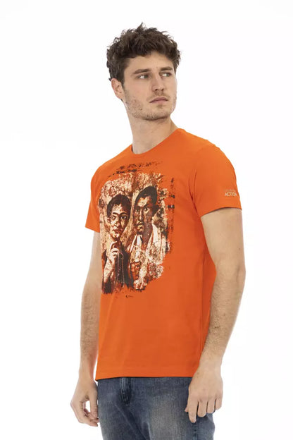 Trussardi Action Orange Cotton Men T-Shirt Trussardi Action