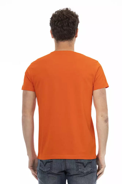 Trussardi Action Orange Cotton Men T-Shirt Trussardi Action