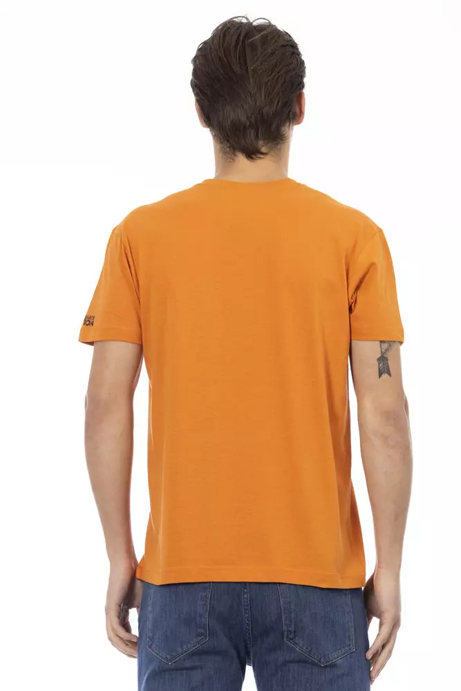 Trussardi Action Orange Cotton Men T-Shirt Trussardi Action