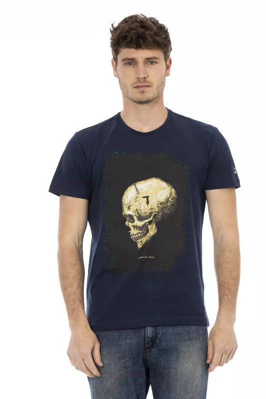 Trussardi Action Blue Cotton Men T-Shirt Trussardi Action