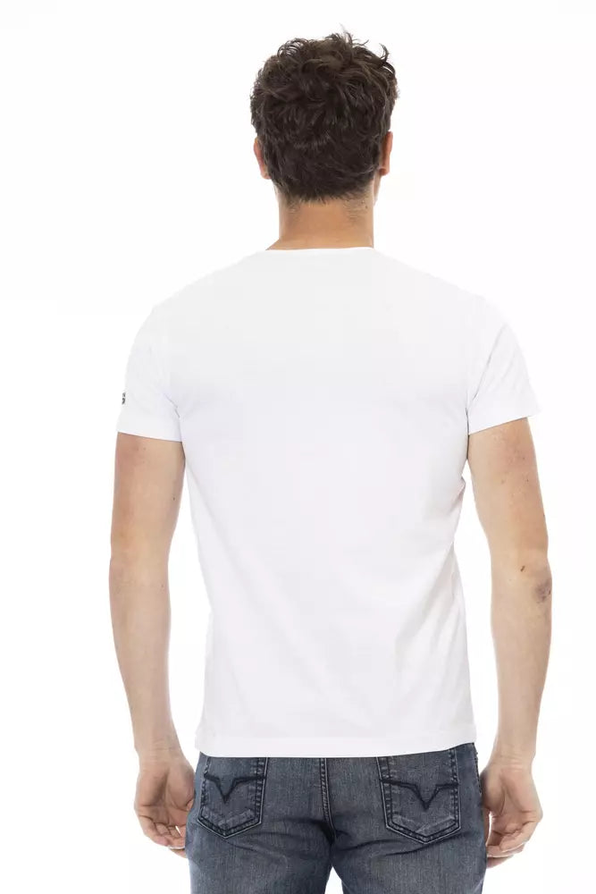 Trussardi Action White Cotton Men T-Shirt Trussardi Action