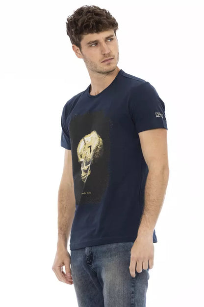 Trussardi Action Blue Cotton Men T-Shirt Trussardi Action