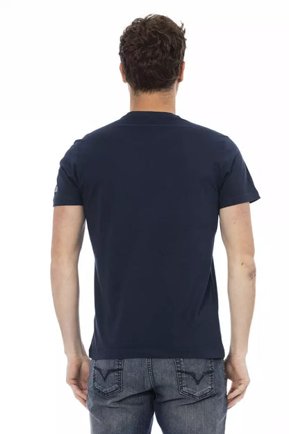 Trussardi Action Blue Cotton Men T-Shirt Trussardi Action