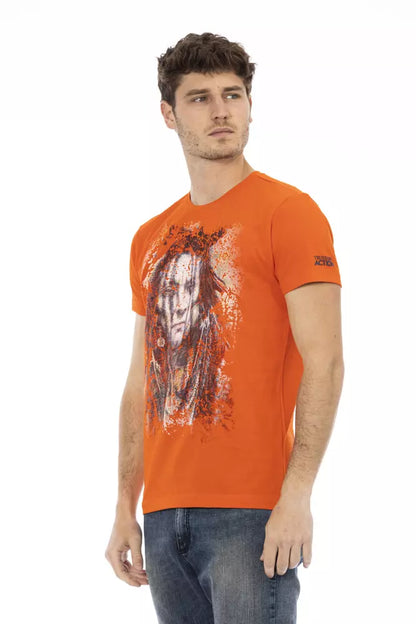 Trussardi Action Orange Cotton Men T-Shirt Trussardi Action