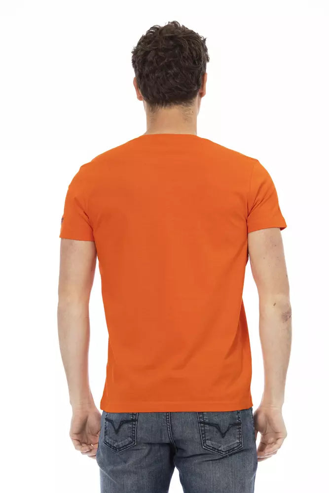 Trussardi Action Orange Cotton Men T-Shirt Trussardi Action