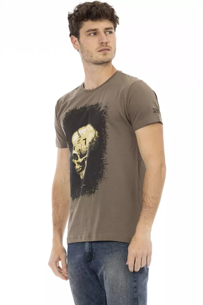 Trussardi Action Brown Cotton Men T-Shirt Trussardi Action