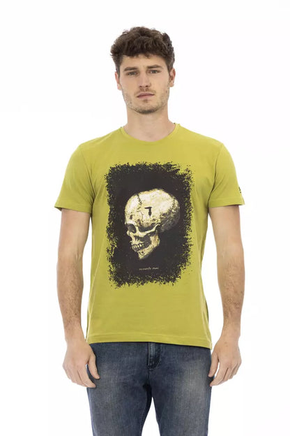 Trussardi Action Green Cotton Men T-Shirt Trussardi Action