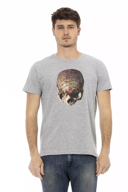 Trussardi Action Gray Cotton Men T-Shirt Trussardi Action