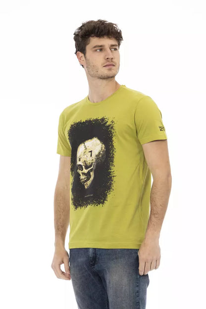 Trussardi Action Green Cotton Men T-Shirt Trussardi Action