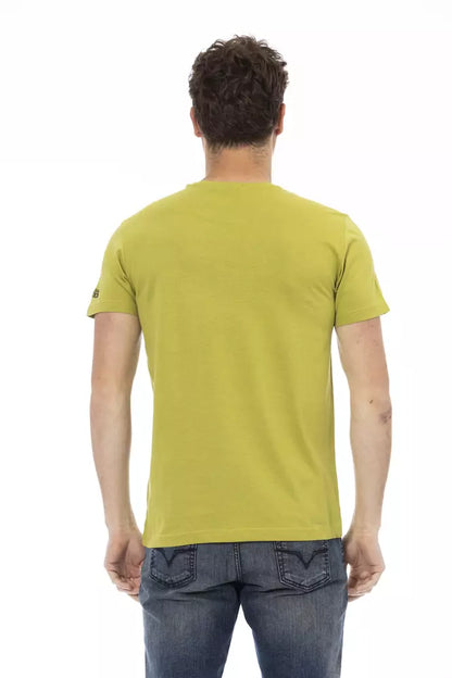 Trussardi Action Green Cotton Men T-Shirt Trussardi Action