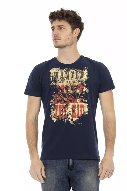 Trussardi Action Blue Cotton Men T-Shirt Trussardi Action