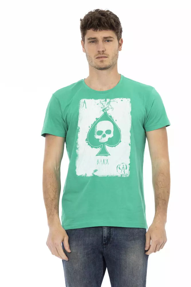 Trussardi Action Green Cotton Men T-Shirt Trussardi Action