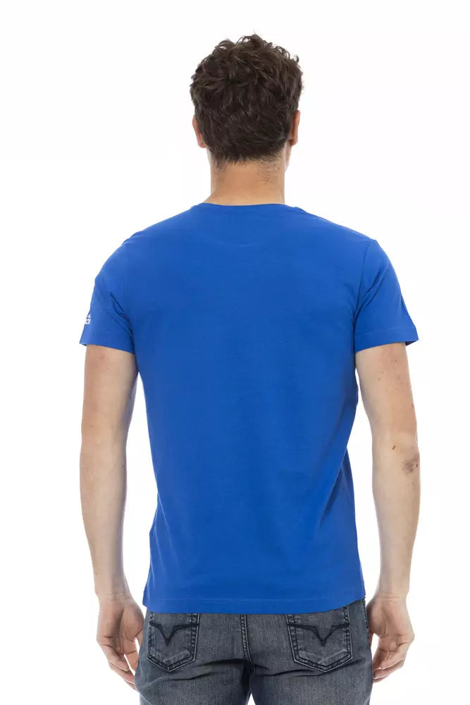 Trussardi Action Blue Cotton Men T-Shirt Trussardi Action