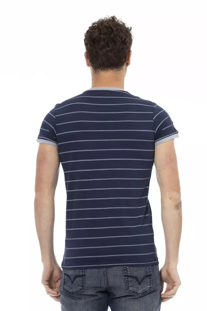 Trussardi Action Blue Cotton Men T-Shirt Trussardi Action