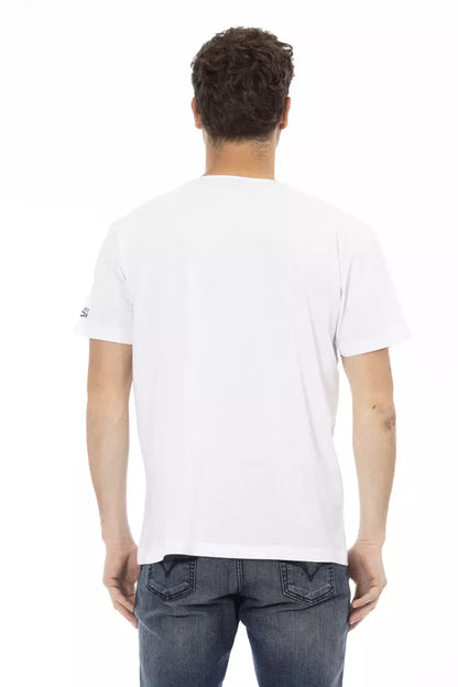 Trussardi Action White Cotton Men T-Shirt Trussardi Action